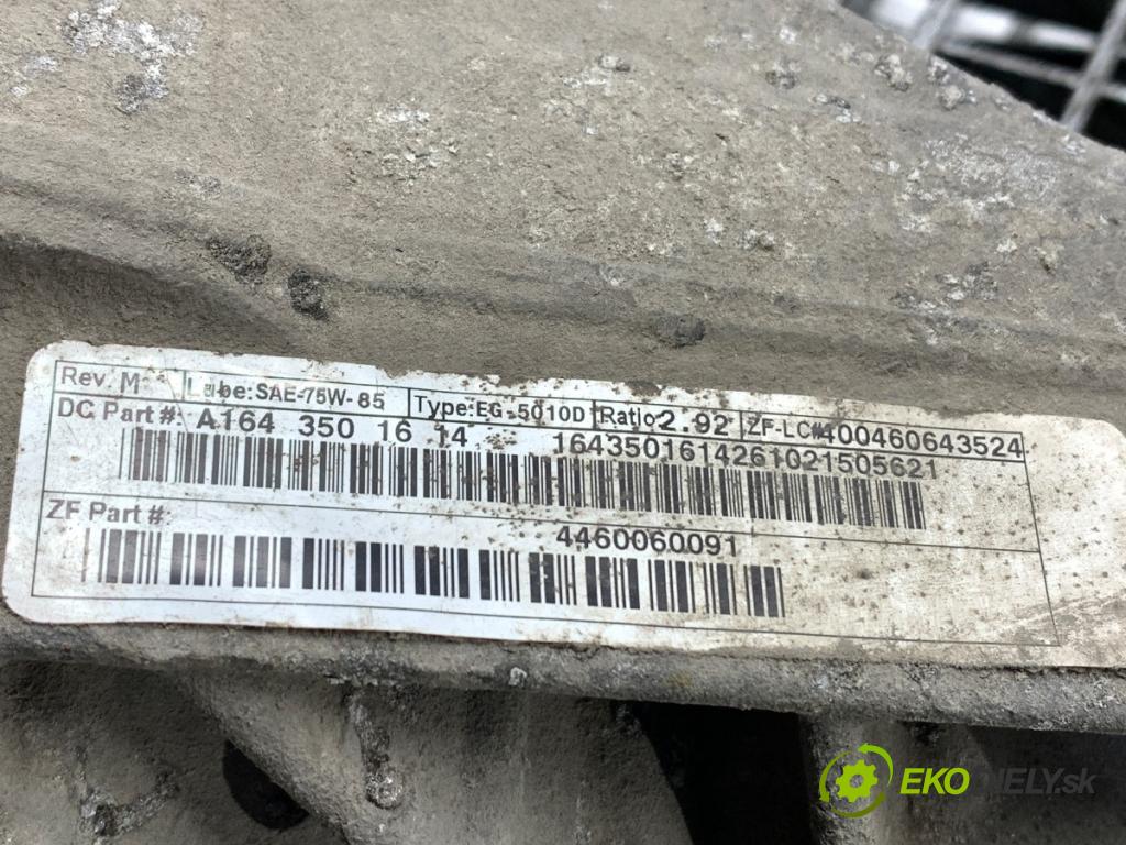 MERCEDES-BENZ W251 nadwozie wielkoprzestrzenne (MPV) 2010 195 kW R 350 CDI 4-matic (251.023, 251.123) 2987 Most diferenciál zadní část A1643501614