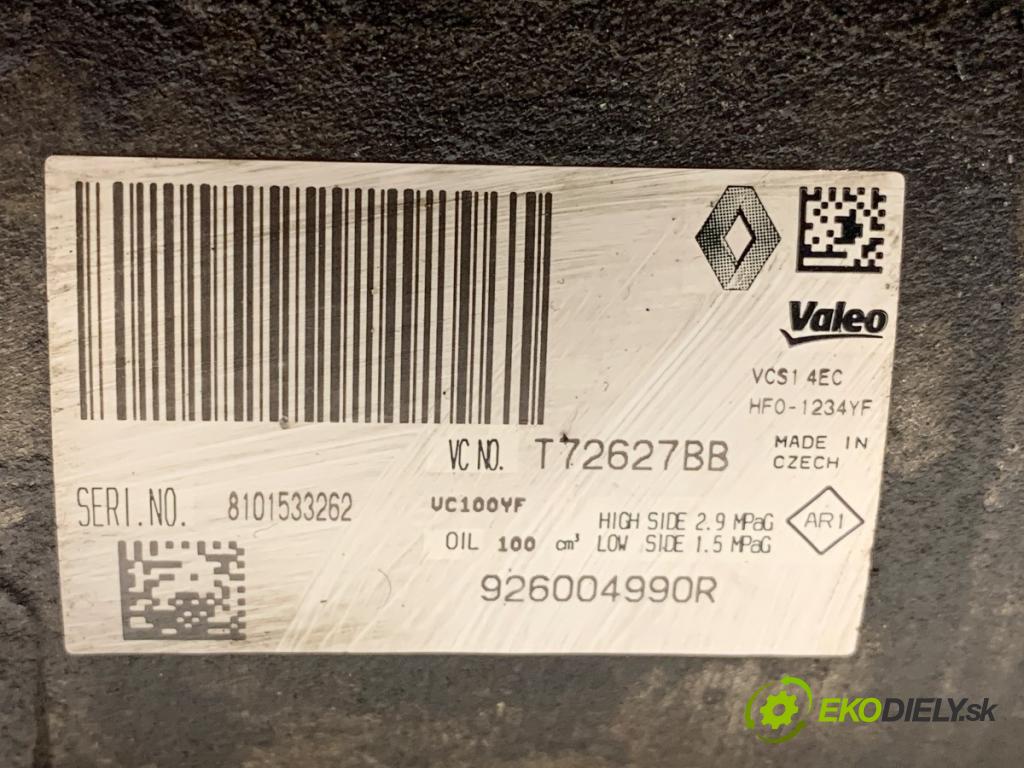 RENAULT CAPTUR I liftback 2018 66 kW 1.5 dCi 90 1461 kompresor klimatizace 926004990R (Kompresor klimatizace)