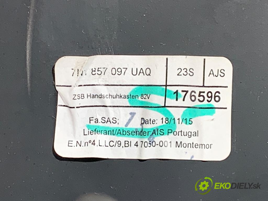 SEAT ALHAMBRA II nadwozie wielkoprzestrzenne (MPV) 2015 135 kW 2.0 TDI 1968 Priehradka, kastlík spolujazdca 7N1857114 (Priehradka (kastlík))