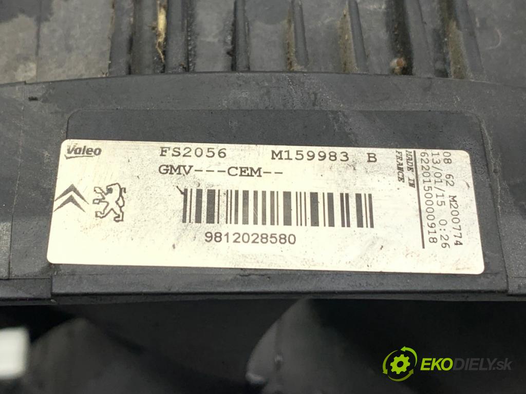 PEUGEOT 208 I liftback 2015 60 kW 1.2 VTI 82 1199 ventilátor chladiče 9812028580 (Ventilátor)