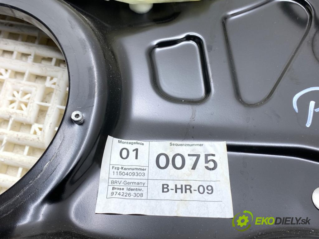 VW PASSAT B7 Kombi 2011 103 kW 2.0 TDI 1968 mechanismus okna pravý zadní část 3C0959704