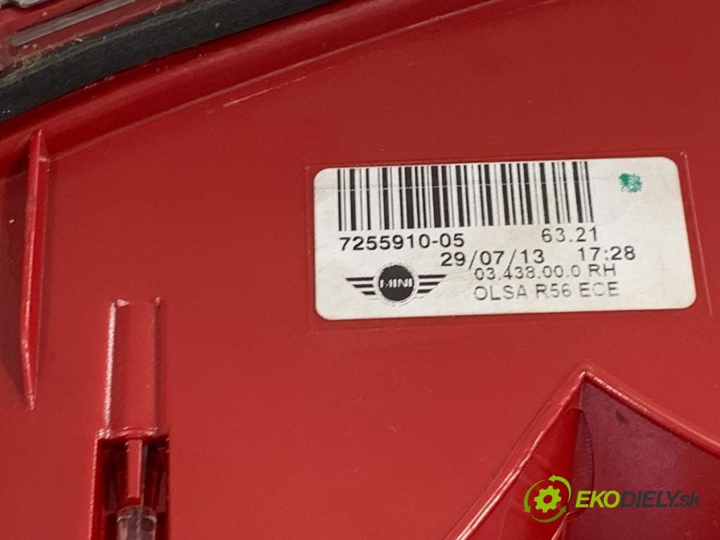 MINI R56 liftback 2011 72 kW One 1598 světlo pravý zadní část 7255910