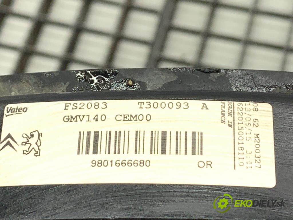CITROEN C4 CACTUS liftback 2015 68 kW 1.6 HDi 90 1560 ventilátor chladiče 9801666680 (Ventilátor)