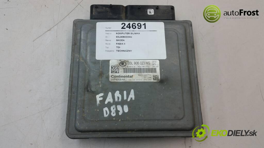 SKODA FABIA II TDI 2012 75 kW TDI 1.6 riadiaca jednotka Motor 03L906023NG (Riadiace jednotky)