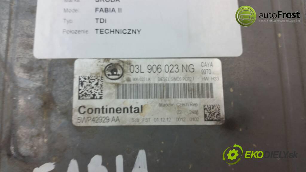SKODA FABIA II TDI 2012 75 kW TDI 1.6 riadiaca jednotka Motor 03L906023NG (Riadiace jednotky)