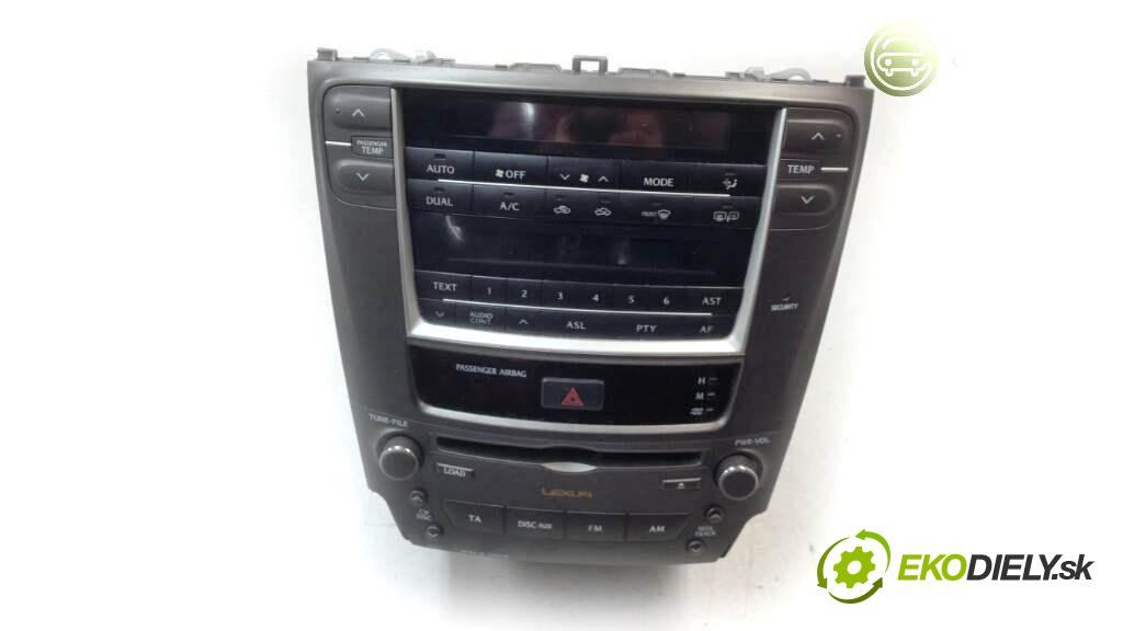 LEXUS IS 220   2006  177 KM   2.2  Panel ovládania kúrenia + RADIO   86120-53370 (Prepínače, spínače, tlačidlá a ovládače kúrenia)