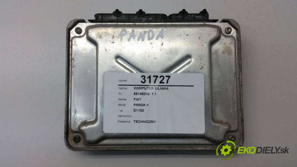 FIAT PANDA II    D1152  riadiaca jednotka Motor 55196259  1.1 (Riadiace jednotky)