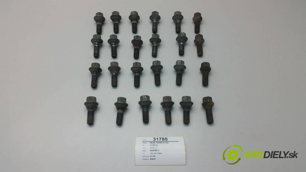 RENAULT MASTER III 125 DCI F3500 2012 100 kW 125 DCI F3500 2.3 DCI skrutky matice pneumatík 24 SZTUK