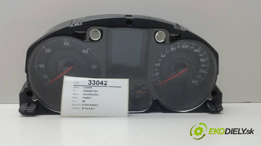 VOLKSWAGEN PASSAT B6 2008 140 kW B6 2.0 TDI Prístrojovka 3C0920871EX (Prístrojové dosky, displeje)