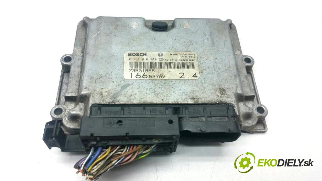 ALFA ROMEO 166 JTD 2002  JTD 2.4 JTD riadiaca jednotka Motor 73501858  0281010340 (Riadiace jednotky)