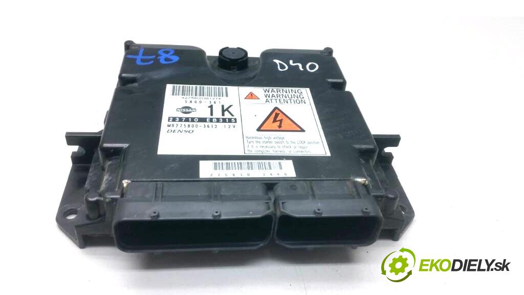 NISSAN NAVARA D40 2006 171 kW D40 2.5 DCI riadiaca jednotka Motor 23710EB315 (Riadiace jednotky)