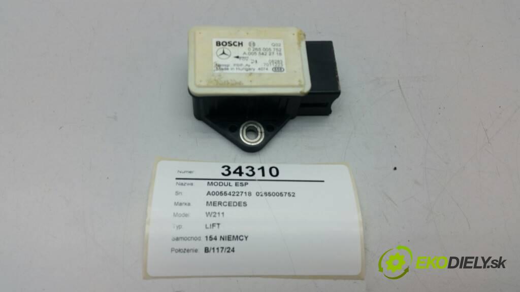 MERCEDES W211 LIFT 2009  LIFT 2.2 CDI Modul ESP A0055422718  0265005752 (Ostatné)