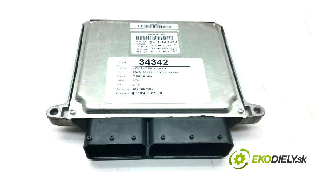 MERCEDES W211 LIFT 2009  LIFT 2.2 CDI riadiaca jednotka Motor A6461501734  A0044461540 (Riadiace jednotky)