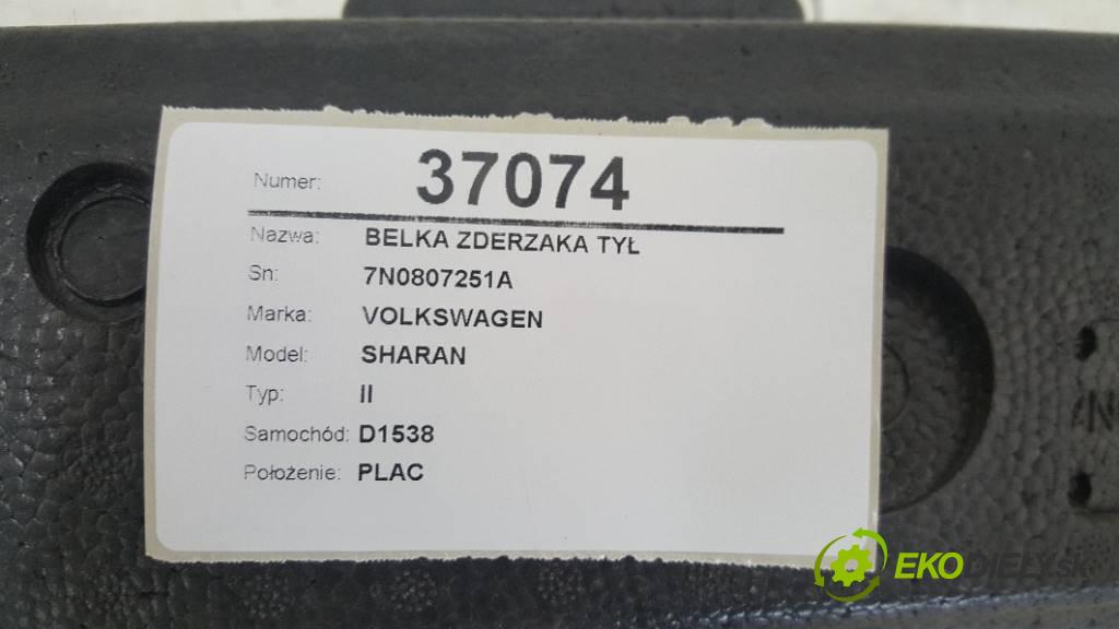 VOLKSWAGEN SHARAN II 2012 170 kW II 2.0 TDI Výstuha nárazníka zad 7N0807251A (Výstuhy zadné)