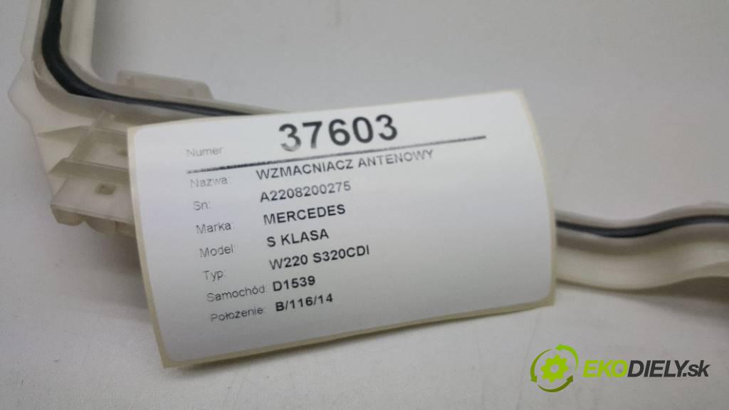 MERCEDES S KLASA W220 S320CDI 2001 197 kW W220 S320CDI 3222,00 Zosilňovač antenový A2208200275 (Zosilňovače)
