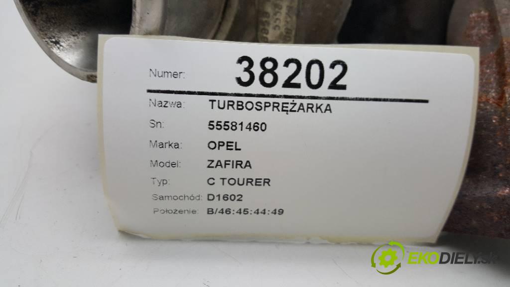 OPEL ZAFIRA C TOURER  2013 130 kW C TOURER  1956,00 turbo 55581460 (Turbodúchadla (kompletní))
