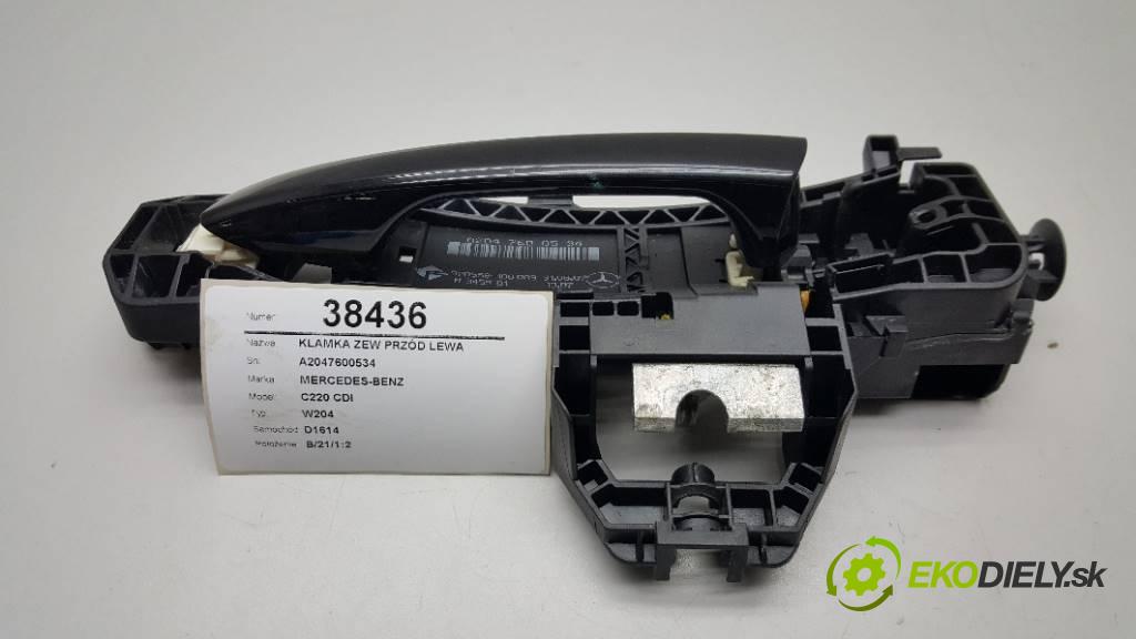 MERCEDES-BENZ C220 CDI W204 2007 136 kW W204 2148 Kľučka vonkajšia predný ľavá strana A2047600534