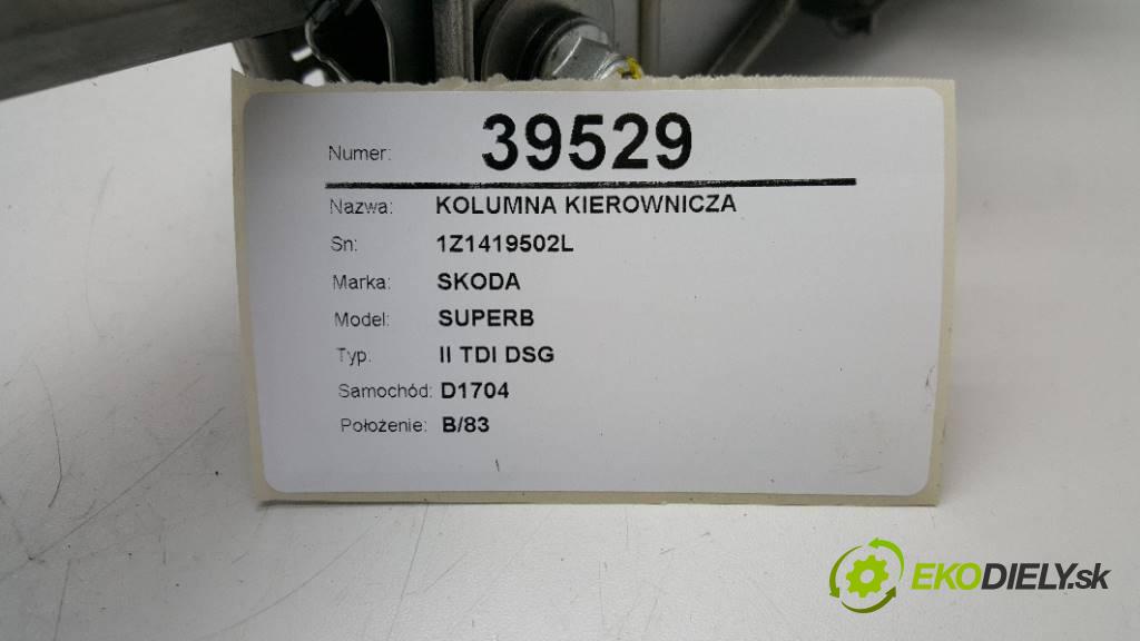 SKODA SUPERB II TDI DSG 2008 170 kW II TDI DSG 1968,00 Hriadeľ, tyč volantu 1Z1419502L    (Tyče riadenia (volantu))