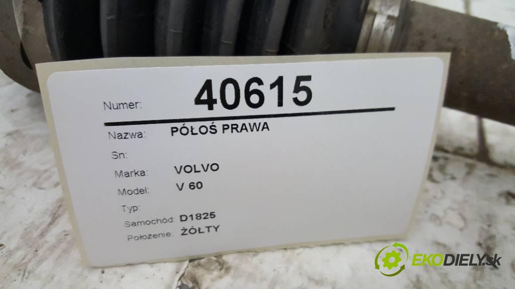 VOLVO V 60  2012 114 kW   1560,00 ccm Poloos pravá  (Poloosy)