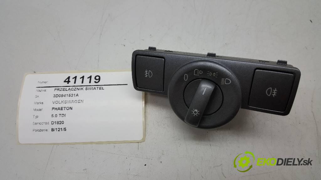 VOLKSWAGEN PHAETON 5.0 TDI 2003 313 kW 5.0 TDI 4921,00 Prepínač svetiel 3D0941531A (Prepínače, spínače, tlačidlá a ovládače kúrenia)