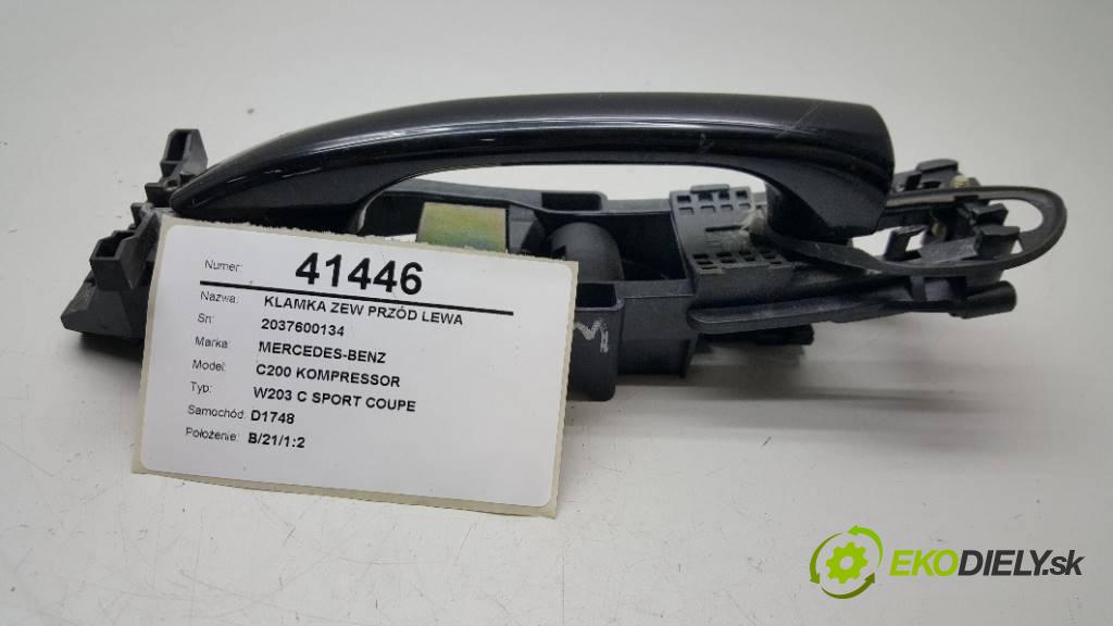 MERCEDES-BENZ C200 KOMPRESSOR W203 C SPORT COUPE 2006 163 kW W203 C SPORT COUPE 1796 Kľučka vonkajšia predný ľavá strana 2037600134