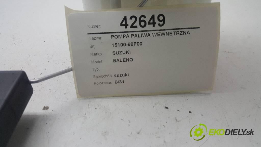 SUZUKI BALENO    2017 90,00   1242,00 Pumpa paliva vnútorná 15100-68P00   (Palivové pumpy, čerpadlá, plaváky)