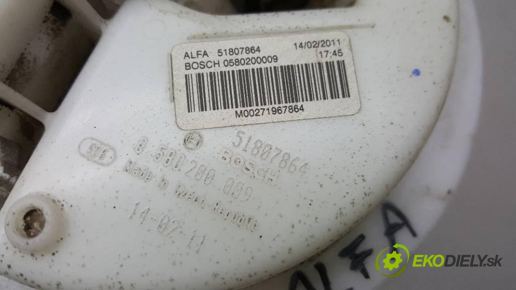 ALFA ROMEO GIULIETTA  1.4 2011 125 kW 170 KM   1368 CCM Pumpa paliva vnútorná 0580200009    51807864 (Palivové pumpy, čerpadlá, plaváky)