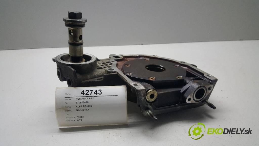 ALFA ROMEO GIULIETTA  1.4 2011 125 kW 170 KM   1368 CCM pumpa oleje 370972020 (Olejové pumpy)