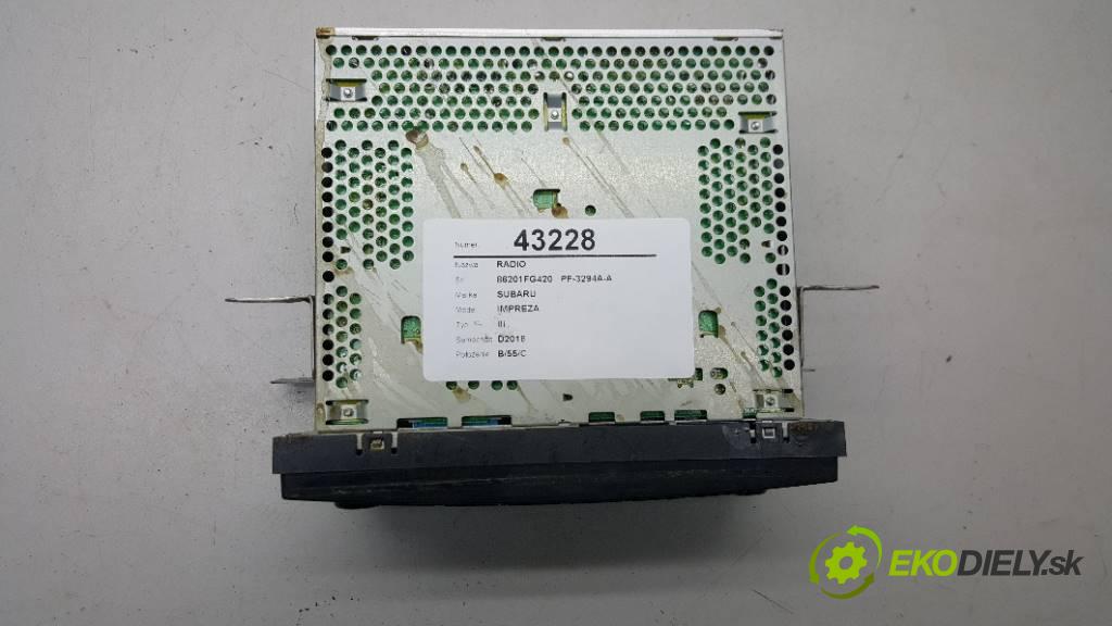 SUBARU IMPREZA III 2011 150KM III 1998 RADIO 86201FG420   PF-3294A-A   (Audio zařízení)
