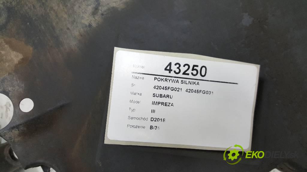 SUBARU IMPREZA III 2011 150KM III 1998 kryt motora 42045FG021  42045FG031