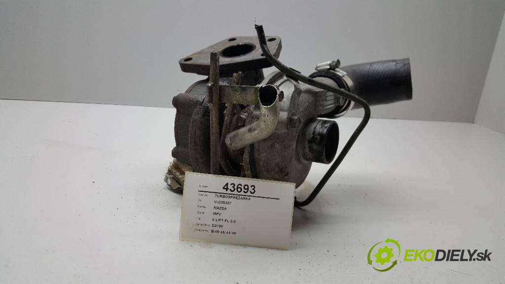 MAZDA MPV II LIFT FL 2.0 2004 136 KM II LIFT FL 2.0 1998,00 Turbodúchadlo,turbo VJ320307    (Turbodúchadlá (kompletné))