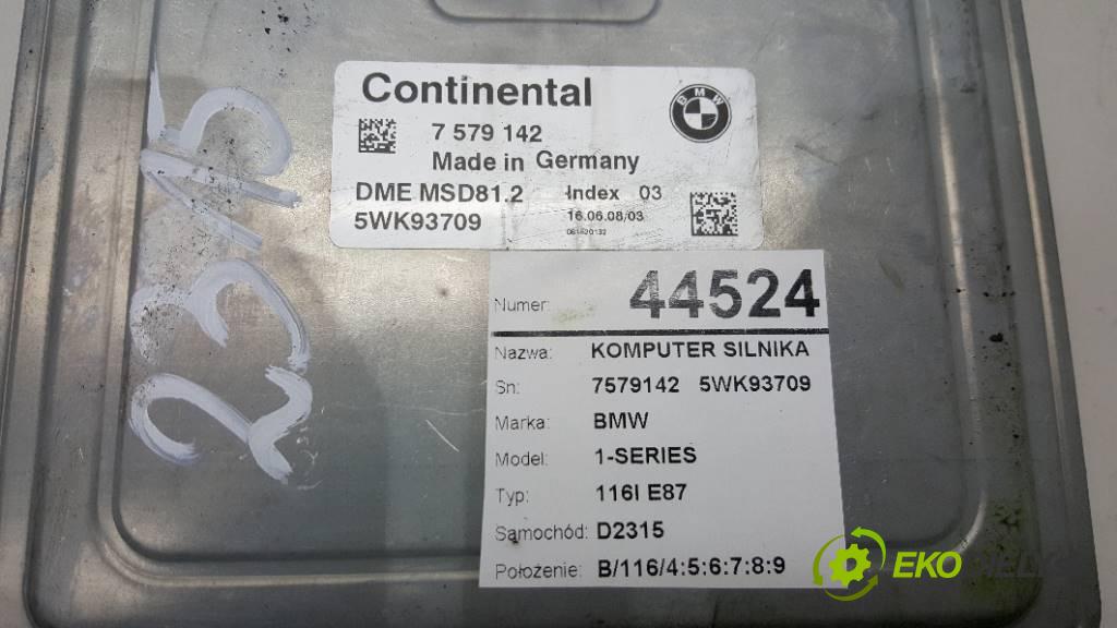 BMW 1-SERIES 116I E87 2008 89 kW 116I E87 1599,00 riadiaca jednotka Motor 7579142   5WK93709 (Riadiace jednotky)
