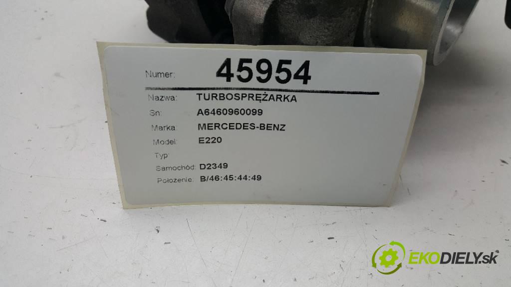 MERCEDES-BENZ E220  2002 110KW W211 2148 Turbodúchadlo,turbo A6460960099 (Turbodúchadlá (kompletné))