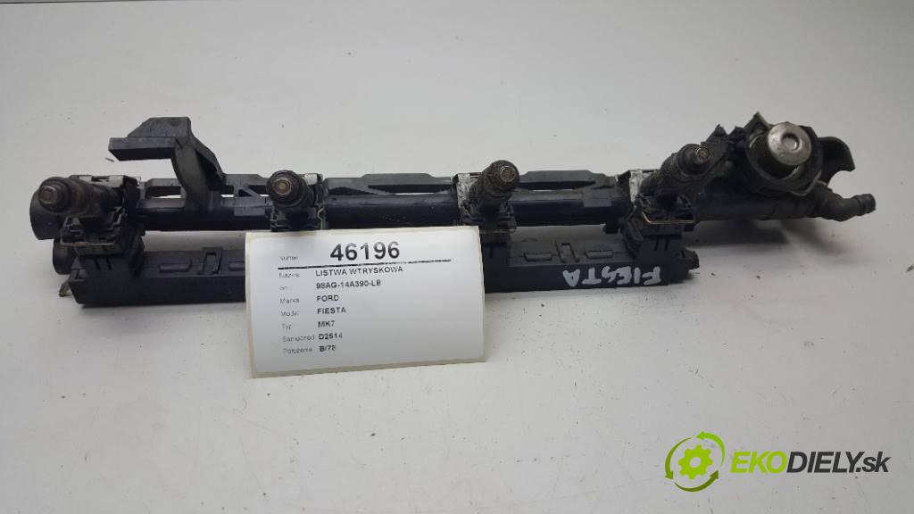 FORD FIESTA MK7 2009 60KW MK7 1242 Lišta vstrekovacia 98AG-14A390-LB (Vstrekovacie lišty)