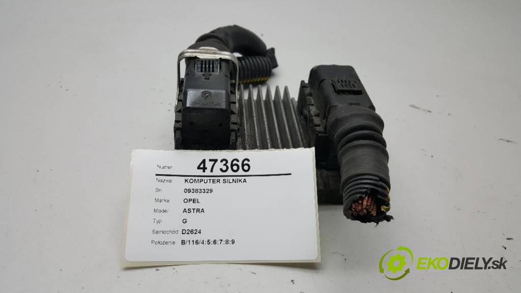 OPEL ASTRA G 2001 55KW G 1686 riadiaca jednotka Motor 09383329   (Riadiace jednotky)