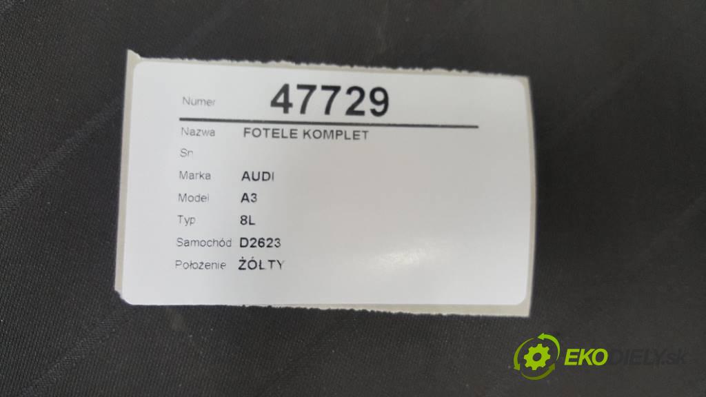 AUDI A3 8L 2002 96KW 8L 1896 sedadla sedačky -