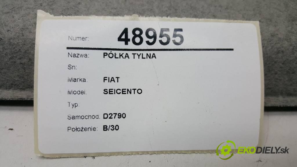 FIAT SEICENTO   2008 40KW   1108 pláto zadní část  (Plata kufrů)