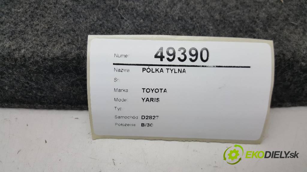 TOYOTA YARIS   1999 50KW   998 Pláto zadná  (Pláta zadné)