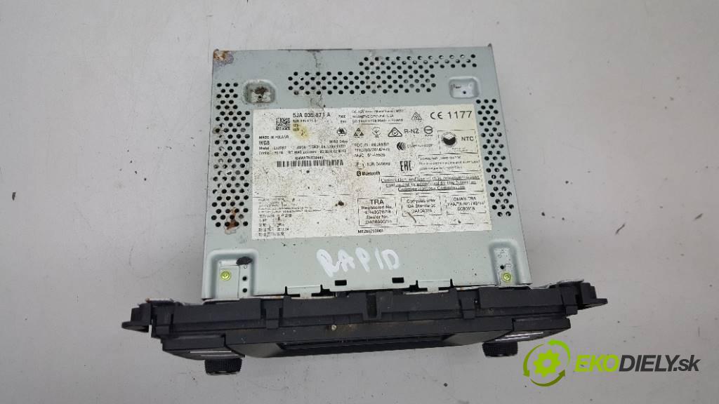 SKODA RAPID  II 2017 85KW  II 1598 RADIO 5JA035871A (Audio zariadenia)