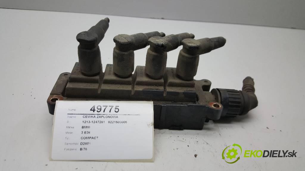 BMW 3 E36 COMPACT 1997 75KW COMPACT 1596 Cievka zapaľovacia 1213-1247281   0221503005 (Zapaľovacie cievky, moduly)