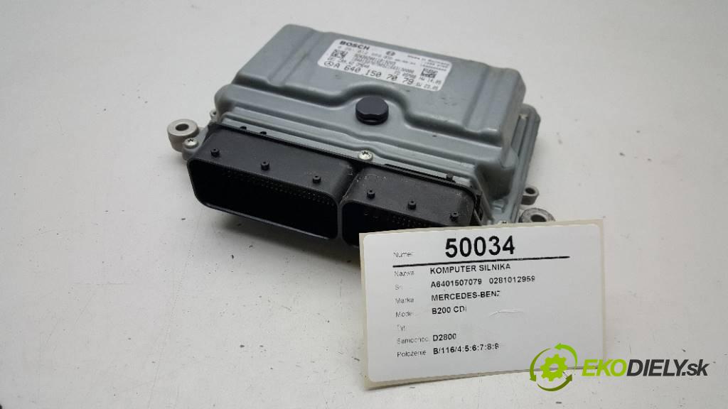MERCEDES-BENZ B200 CDI   2005 103KW   1992 riadiaca jednotka Motor A6401507079   0281012959 (Riadiace jednotky)