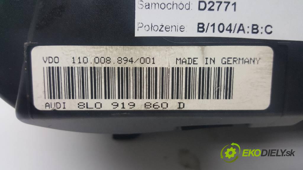AUDI A3   1998 81KW   1896 Prístrojovka 8L0919860D (Prístrojové dosky, displeje)