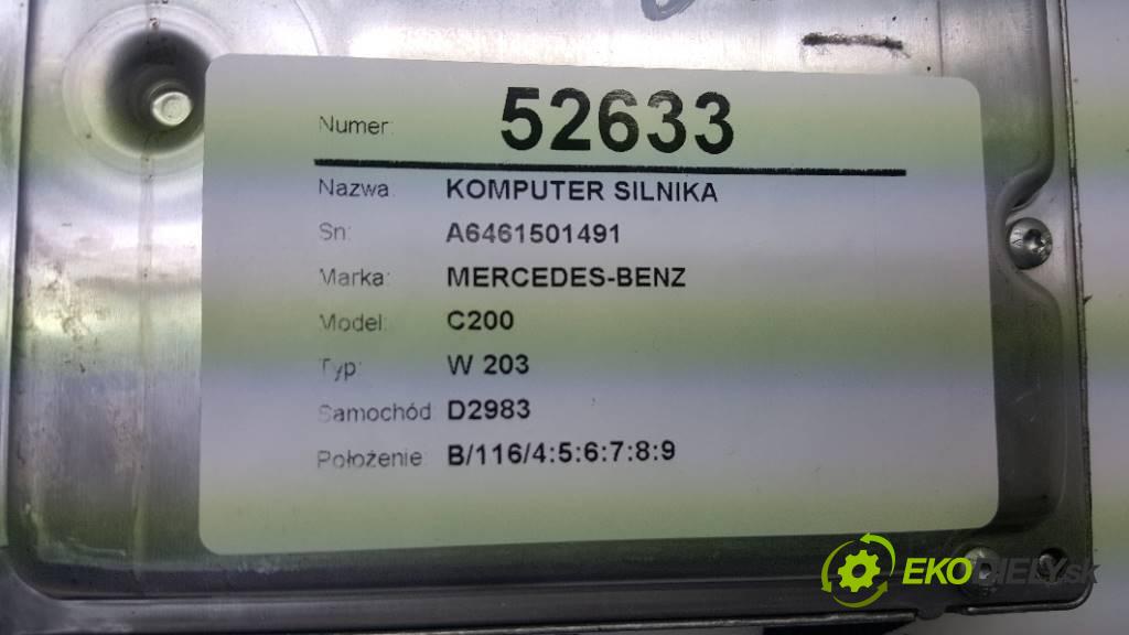 MERCEDES-BENZ C200 W 203 2004 90KW W 203 2148 riadiaca jednotka Motor A6461501491     (Riadiace jednotky)