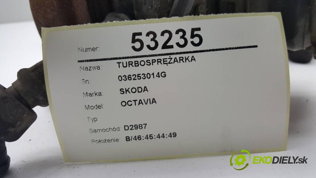 SKODA OCTAVIA    2019 77KW    1896 Turbodúchadlo,turbo 036253014G (Turbodúchadlá (kompletné))