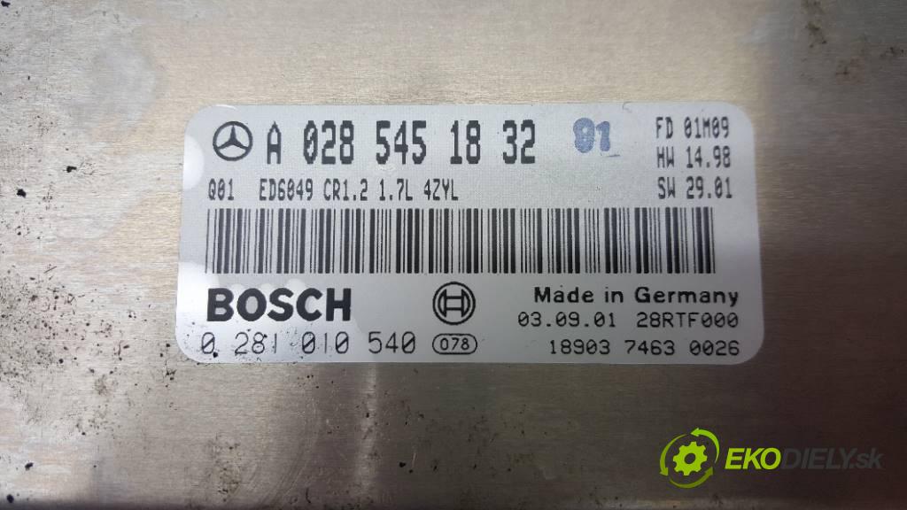 MERCEDES-BENZ VANEO X 2004 75 kW X 1689 riadiaca jednotka Motor 0281010540 (Riadiace jednotky)
