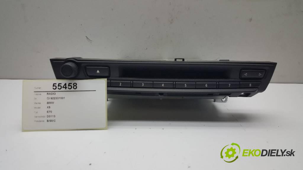 BMW X5 E70 2009 235 kW E70 2993 RADIO CI 922331001 (Audio zariadenia)
