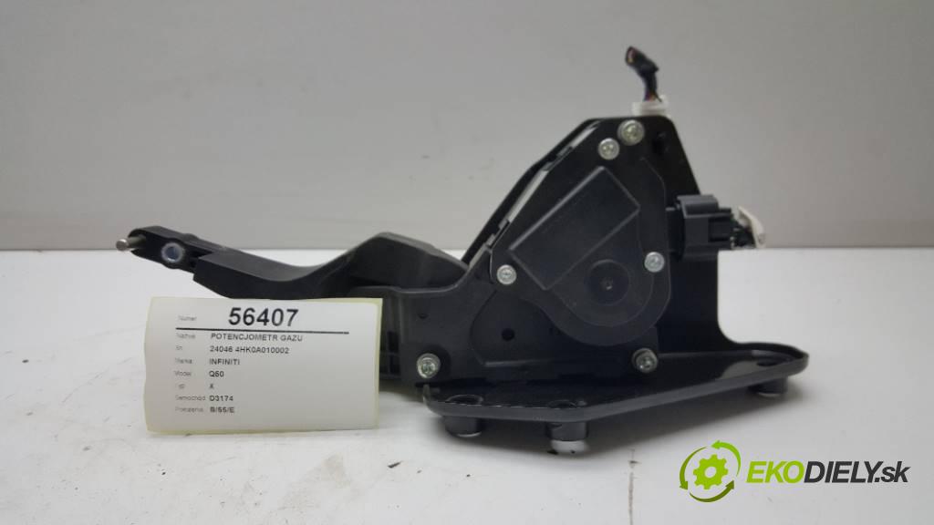 INFINITI Q50   2017 211 kW X 1991 Potenciometer plynového pedálu 24046 4HK0A010002 (Pedále)
