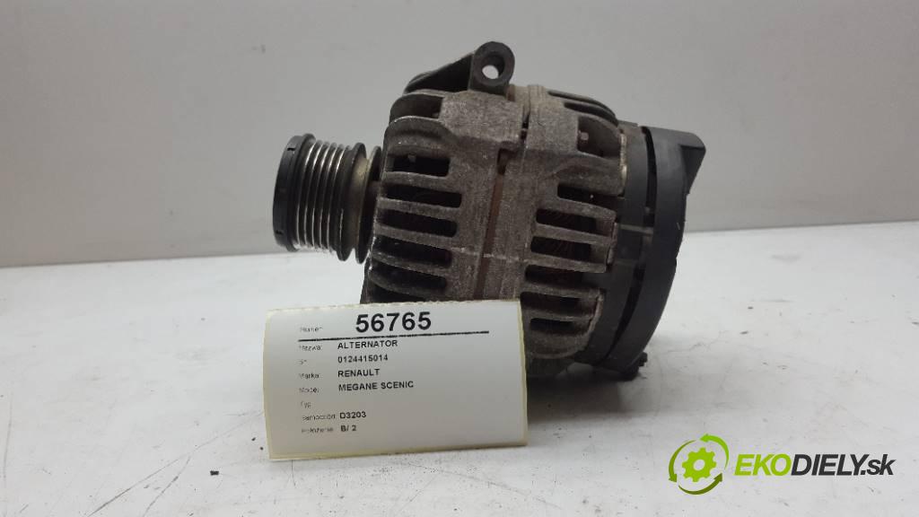 RENAULT MEGANE SCENIC   1999 107 kW    1598 Alternátor 0124415014  (Alternátory)