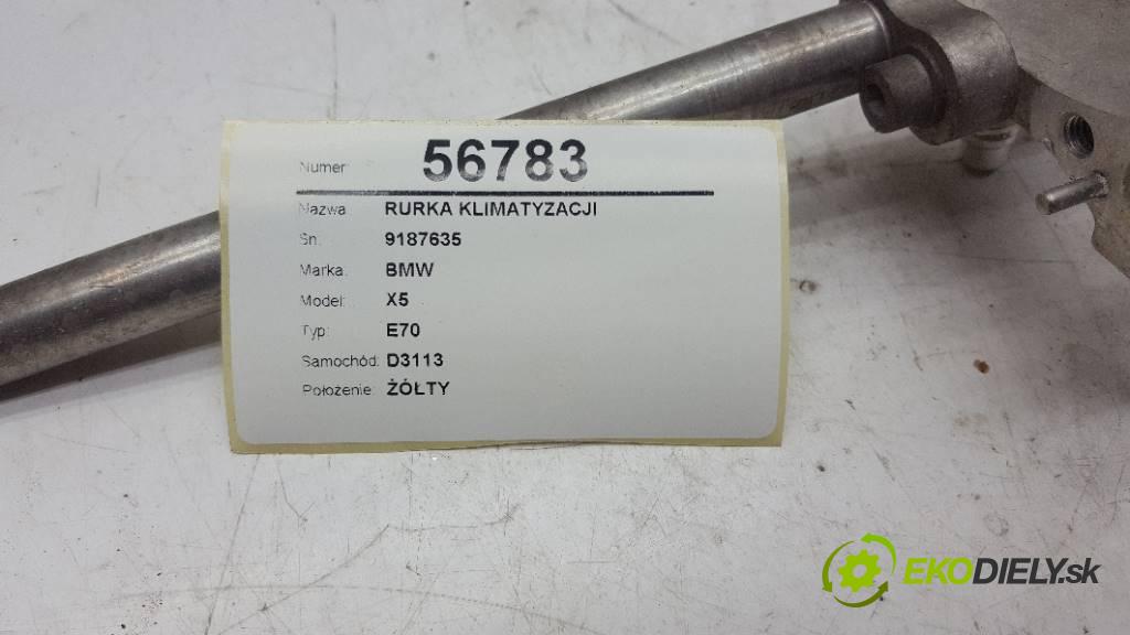BMW X5 E70 2009 235 kW E70 2993 rúrka klimatizácie 9187635 (Rúrky klimatizácie)