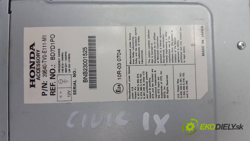 HONDA CIVIC IX 2012 141 kW IX 1798 RADIO 39540-TV0-E111-M1  (Audio zariadenia)